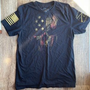 Grunt Style Patriotic Skull Shirt, Large